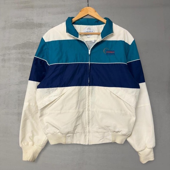 Jon Lauren Apparel Other - Vintage Windbreaker White Navy Federal Express St Jude Golf Classic 90s Medium